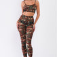 Sheer High Waist Legging Set - Army Fatigue - Taylor Rouge