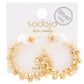 Sodajo Beaded Open Hoop Gold Dipped Earring - Taylor Rouge