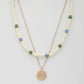 Coin Wood Bead Layered Necklace Taylor Rouge