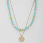 Coin Wood Bead Layered Necklace Taylor Rouge
