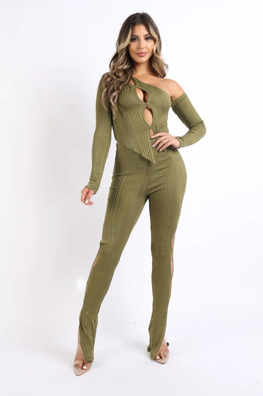 Cutout ribbed set Taylor Rouge