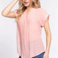 Dolman Slv Button Down Woven Top Taylor Rouge