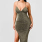 Gina Metallic Glitter Sweetheart Dress - Taylor Rouge