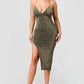 Gina Metallic Glitter Sweetheart Dress - Taylor Rouge