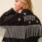 Howdy Sequin Fringe And Star Patches Jacket Taylor Rouge