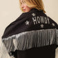 Howdy Sequin Fringe And Star Patches Jacket Taylor Rouge