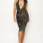 Khloe Deep V Neck Sleeveless Dress Taylor Rouge