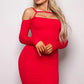 Long Sleeve Cuff Front Strap Mini Dress Taylor Rouge