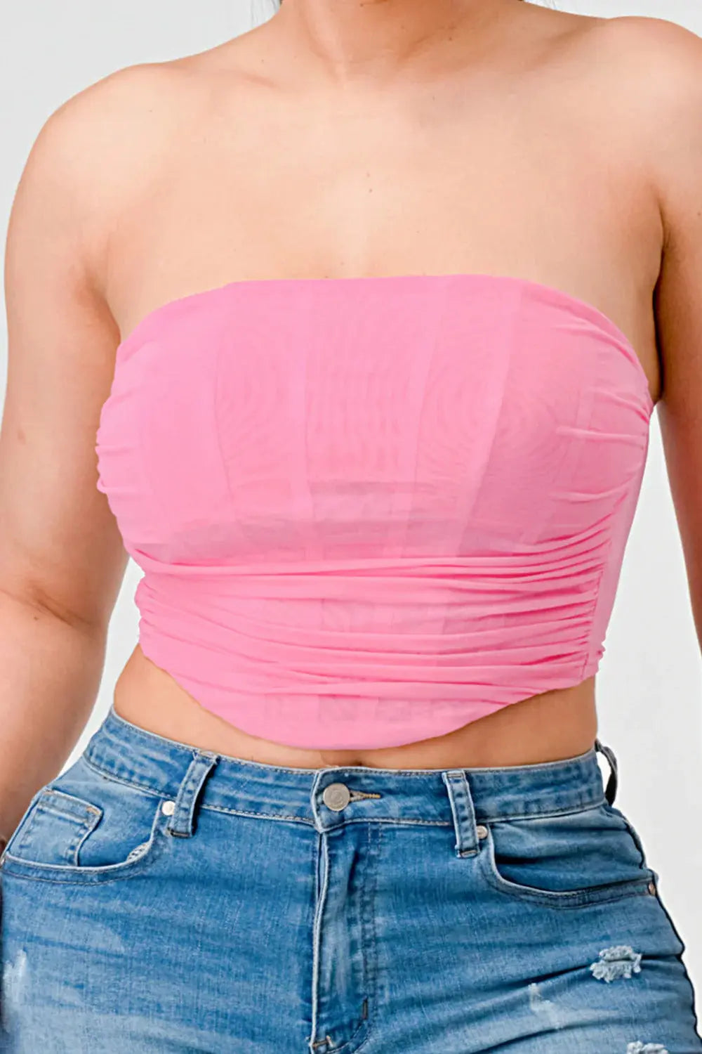 Luxe super stretch mesh layered corset bustier Taylor Rouge