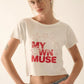 My Own Wash Cropped Muse Vintage Graphic Tee - Taylor Rouge