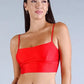 Sexy Spaghetti Strap Darted Under Bust Crop Top Taylor Rouge