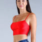 Sexy Spaghetti Strap Darted Under Bust Crop Top Taylor Rouge