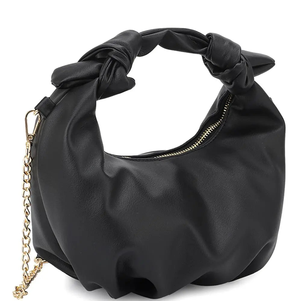 Smooth Round Handle Zipper Bag Taylor Rouge