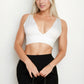 Ribbed Knit Plunge Neck Crop Top