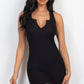 Ribbed Split Neck Tank Mini Dress
