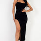 Solid Cami Maxi Slit Dress