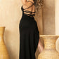 Solid Cami Maxi Slit Dress