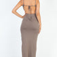 Tie Backless Split Thigh Maxi Dress