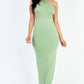 Tie Backless Split Thigh Maxi Dress