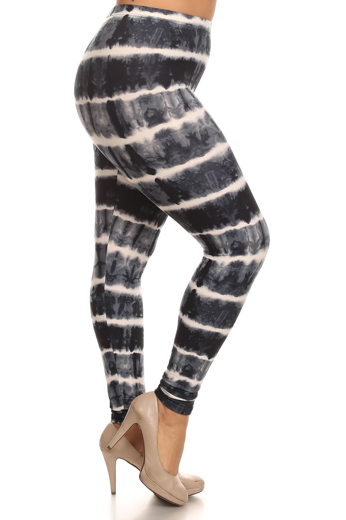 Plus Size Tie Dye Print Leggings