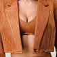 Diagonal Bralette With Cropped Blazer Jacket & Mini Skirt 3pcs Sets - Taylor Rouge