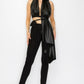 Faux Leather Top Pants Set - Taylor Rouge